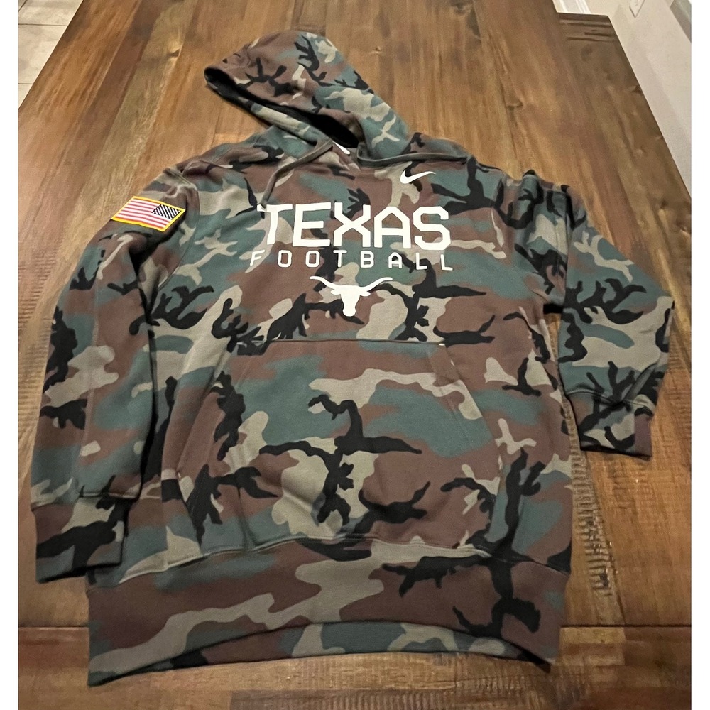 Nike Texas Longhorns Football Military Appreciation Camo Hoodie Women's   Small